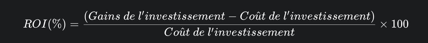 ROI formule
